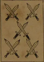 Picture 71 of 91 from L'art de tirer les cartes : révélations complètes sur les destinées au moyen des cartes et des tarots d'après les méthodes les plus certaines, suivis d'un jeu des patiences / par Johannès Trismégiste [i.e. Lorambert]. Orné de 150 figures. (1845), leaf 105