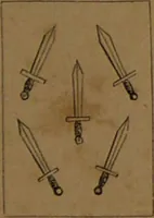 Picture 75 of 91 from L'art de tirer les cartes : révélations complètes sur les destinées au moyen des cartes et des tarots d'après les méthodes les plus certaines, suivis d'un jeu des patiences / par Johannès Trismégiste [i.e. Lorambert]. Orné de 150 figures. (1845), leaf 107