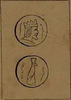 Picture 89 of 91 from L'art de tirer les cartes : révélations complètes sur les destinées au moyen des cartes et des tarots d'après les méthodes les plus certaines, suivis d'un jeu des patiences / par Johannès Trismégiste [i.e. Lorambert]. Orné de 150 figures. (1845), leaf 116