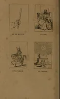 Picture 16 of 91 from L'art de tirer les cartes : révélations complètes sur les destinées au moyen des cartes et des tarots d'après les méthodes les plus certaines, suivis d'un jeu des patiences / par Johannès Trismégiste [i.e. Lorambert]. Orné de 150 figures. (1845), leaf 52