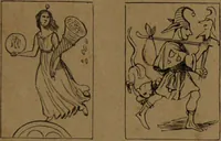 Picture 17 of 91 from L'art de tirer les cartes : révélations complètes sur les destinées au moyen des cartes et des tarots d'après les méthodes les plus certaines, suivis d'un jeu des patiences / par Johannès Trismégiste [i.e. Lorambert]. Orné de 150 figures. (1845), leaf 53