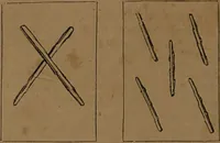 An illustration from L'art de tirer les cartes : révélations complètes sur les destinées au moyen des cartes et des tarots d'après les méthodes les plus certaines, suivis d'un jeu des patiences / par Johannès Trismégiste [i.e. Lorambert]. Orné de 150 figures. (1845)