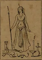 Picture 32 of 91 from L'art de tirer les cartes : révélations complètes sur les destinées au moyen des cartes et des tarots d'après les méthodes les plus certaines, suivis d'un jeu des patiences / par Johannès Trismégiste [i.e. Lorambert]. Orné de 150 figures. (1845), leaf 80