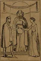 Picture 35 of 91 from L'art de tirer les cartes : révélations complètes sur les destinées au moyen des cartes et des tarots d'après les méthodes les plus certaines, suivis d'un jeu des patiences / par Johannès Trismégiste [i.e. Lorambert]. Orné de 150 figures. (1845), leaf 82
