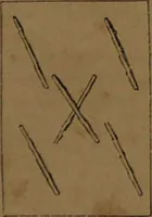 An illustration from L'art de tirer les cartes : révélations complètes sur les destinées au moyen des cartes et des tarots d'après les méthodes les plus certaines, suivis d'un jeu des patiences / par Johannès Trismégiste [i.e. Lorambert]. Orné de 150 figures. (1845)