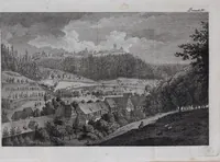 An illustration from Deinach : Luft, Lage, Vergnügungen, Bequemlichkeiten und Vortheile für die Gesundheit, die ein Aufenthalt bey diesem Brunnen gewähren kan. / [Johann Georg Zahn]. (1789)
