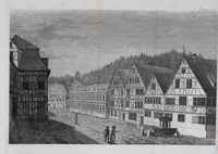 An illustration from Deinach : Luft, Lage, Vergnügungen, Bequemlichkeiten und Vortheile für die Gesundheit, die ein Aufenthalt bey diesem Brunnen gewähren kan. / [Johann Georg Zahn]. (1789)