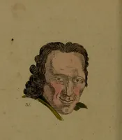 An illustration from Physiognomisches Taschenbuch nach Lavater's Grundsätzen, oder: die Kunst die Männer aus ihren Gesichtszügen zu erkennen. Aus dem Französischen übersetzt. Mit drei und dreissig illuminirten Kupfern. (1813)