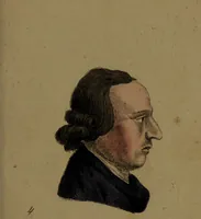 An illustration from Physiognomisches Taschenbuch nach Lavater's Grundsätzen, oder: die Kunst die Männer aus ihren Gesichtszügen zu erkennen. Aus dem Französischen übersetzt. Mit drei und dreissig illuminirten Kupfern. (1813)
