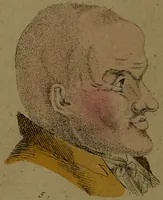 An illustration from Physiognomisches Taschenbuch nach Lavater's Grundsätzen, oder: die Kunst die Männer aus ihren Gesichtszügen zu erkennen. Aus dem Französischen übersetzt. Mit drei und dreissig illuminirten Kupfern. (1813)