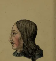 An illustration from Physiognomisches Taschenbuch nach Lavater's Grundsätzen, oder: die Kunst die Männer aus ihren Gesichtszügen zu erkennen. Aus dem Französischen übersetzt. Mit drei und dreissig illuminirten Kupfern. (1813)