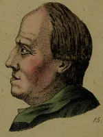 An illustration from Physiognomisches Taschenbuch nach Lavater's Grundsätzen, oder: die Kunst die Männer aus ihren Gesichtszügen zu erkennen. Aus dem Französischen übersetzt. Mit drei und dreissig illuminirten Kupfern. (1813)