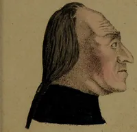 An illustration from Physiognomisches Taschenbuch nach Lavater's Grundsätzen, oder: die Kunst die Männer aus ihren Gesichtszügen zu erkennen. Aus dem Französischen übersetzt. Mit drei und dreissig illuminirten Kupfern. (1813)