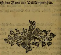 An illustration from Allgemeine und general Reformation der gantzen weiten Welt. : Beneben der Fama fraternitatis, dess löblichen Ordens des Rosencreutzes, an alle Gelehrte und häupter Europä geschrieben. Jetzo öffentlich in Druck verfertiget, und allen trewen Hertzen communiciret worden. Gedruckt zuerst zu Cassel, durch Wilhelm Wessell, anno M. DC. XIV. Der äussersten Seltenheit wegen wieder aufgelegt, und mit einem Anhange verschiedener dahin gehörigen Schrifften vermehret. (1681)