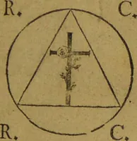 An illustration from Allgemeine und general Reformation der gantzen weiten Welt. : Beneben der Fama fraternitatis, dess löblichen Ordens des Rosencreutzes, an alle Gelehrte und häupter Europä geschrieben. Jetzo öffentlich in Druck verfertiget, und allen trewen Hertzen communiciret worden. Gedruckt zuerst zu Cassel, durch Wilhelm Wessell, anno M. DC. XIV. Der äussersten Seltenheit wegen wieder aufgelegt, und mit einem Anhange verschiedener dahin gehörigen Schrifften vermehret. (1681)