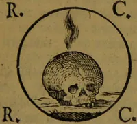 An illustration from Chymische Hochzeit : Christiani Rosencreütz, Anno 1459 : arcana publicata vilescunt : & gratiam prophanata amittunt : ergo: ne Margaritas objice porcis, seu Asino substerne rosas. (1781)