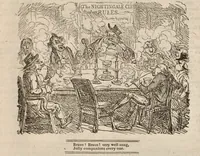 An illustration from A Living skeleton!! Authentic memoir of that singular human prodigy Claude Seurat, denominated the Living Skeleton, who arrived in London from the Continent in July, 1825. In which is contained a circumstantial detail of his person ... together with an account of his manners, habits, etc. ... / Illustrated ... by Robert Cruikshank. (1825)