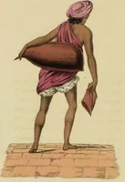 An illustration from Asiatic costumes; a series of forty-four coloured engravings, from designs taken from life: with a description to each subject / By Captain Smith, 44th Regiment. (1828)