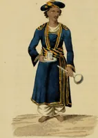 Picture 12 of 43 from Asiatic costumes; a series of forty-four coloured engravings, from designs taken from life: with a description to each subject / By Captain Smith, 44th Regiment. (1828), leaf 54