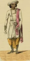 An illustration from Asiatic costumes; a series of forty-four coloured engravings, from designs taken from life: with a description to each subject / By Captain Smith, 44th Regiment. (1828)
