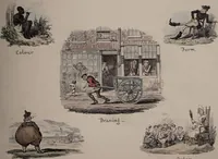 An illustration from Phrenological illustrations, or An artist's view of the craniological system of Doctors Gall and Spurzheim / by George Cruikshank. (1873)