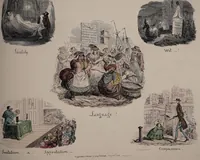An illustration from Phrenological illustrations, or An artist's view of the craniological system of Doctors Gall and Spurzheim / by George Cruikshank. (1873)