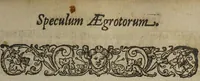 An illustration from Speculum ægrotorum: the sicke-mens glasse: or a plaine introduction wherby one may giue a true and infallible iudgement, of the life or death of a sicke bodie, the originall cause of the griefe, how he is tormented and afflicted, what thinges are medicinable to the diseased person: and the day and houre in which he shall recouer, or surrender his vitall breath. Whereunto is annexed a treatise of the foure humors, and how they are ingendered and distributed in our humane bodies; with certaine and manifest signes to discerne of whate complexion any man is: and the operation that eating, drinking, rest and exercise, worketh in euery person: with certain speciall preseruatiues for the eye-sight / Composed by John Fage. (1606)