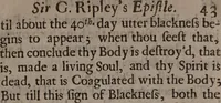 Picture 2 of 2 from Ripley reviv'd: or, an exposition upon Sir George Ripley's hermetico-poetical works. Containing the plainest and most excellent discoveries of the most hidden secrets of the ancient philosophers, that were ever yet published / Written by Eirenaeus Philalethes. (1678), leaf 69