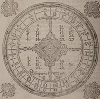 Picture 54 of 54 from The geomancie / of Maister Christopher Cattan Gentleman. A booke, no lesse pleasant and recreatiue, then of a wittie inuention, to knovve all thinges, past, present, and to come. Whereunto is annexed the wheele of Pythagoras. Translated out of French into our English tongue [by Francis Sparry]. (1591), leaf 272