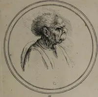 Picture 21 of 46 from Recueil de testes de caractère et de charges / dessinées par Leonard de Vinci ... et gravées par M. le C. de C. [i.e. le comte de Caylus]. (1730), leaf 61