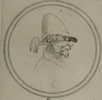Picture 28 of 46 from Recueil de testes de caractère et de charges / dessinées par Leonard de Vinci ... et gravées par M. le C. de C. [i.e. le comte de Caylus]. (1730), leaf 71