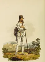 An illustration from The costume of the hereditary states of the House of Austria : displayed in fifty coloured engravings / with descriptions, and an introduction [in English and French]. Translated by R.C. Dallas. (1804)