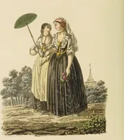 An illustration from The costume of the hereditary states of the House of Austria : displayed in fifty coloured engravings / with descriptions, and an introduction [in English and French]. Translated by R.C. Dallas. (1804)