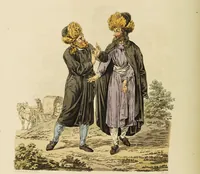 An illustration from The costume of the hereditary states of the House of Austria : displayed in fifty coloured engravings / with descriptions, and an introduction [in English and French]. Translated by R.C. Dallas. (1804)