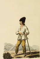 An illustration from The costume of the hereditary states of the House of Austria : displayed in fifty coloured engravings / with descriptions, and an introduction [in English and French]. Translated by R.C. Dallas. (1804)