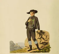Picture 1 of 50 from The costume of the hereditary states of the House of Austria : displayed in fifty coloured engravings / with descriptions, and an introduction [in English and French]. Translated by R.C. Dallas. (1804), leaf 4