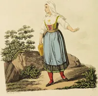 Picture 6 of 50 from The costume of the hereditary states of the House of Austria : displayed in fifty coloured engravings / with descriptions, and an introduction [in English and French]. Translated by R.C. Dallas. (1804), leaf 58