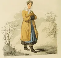 An illustration from The costume of the hereditary states of the House of Austria : displayed in fifty coloured engravings / with descriptions, and an introduction [in English and French]. Translated by R.C. Dallas. (1804)