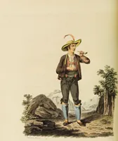 An illustration from The costume of the hereditary states of the House of Austria : displayed in fifty coloured engravings / with descriptions, and an introduction [in English and French]. Translated by R.C. Dallas. (1804)