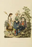 An illustration from The costume of the hereditary states of the House of Austria : displayed in fifty coloured engravings / with descriptions, and an introduction [in English and French]. Translated by R.C. Dallas. (1804)