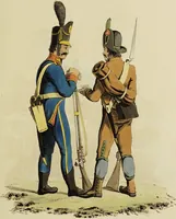 An illustration from Sketches of the country, character, and costume, in Portugal and Spain, made during the campaign, and on the route of the British army, in 1808 and 1809 / Engraved and coloured from the drawings by the Rev. William Bradford ... ; with incidental illustration, and appropriate descriptions, of each subject. (1809)