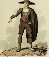 An illustration from Sketches of the country, character, and costume, in Portugal and Spain, made during the campaign, and on the route of the British army, in 1808 and 1809 / Engraved and coloured from the drawings by the Rev. William Bradford ... ; with incidental illustration, and appropriate descriptions, of each subject. (1809)