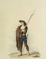 An illustration from Sketches of the country, character, and costume, in Portugal and Spain, made during the campaign, and on the route of the British army, in 1808 and 1809 / Engraved and coloured from the drawings by the Rev. William Bradford ... ; with incidental illustration, and appropriate descriptions, of each subject. (1809)