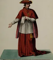 An illustration from Raccolta dei principali costumi religiosi e militari della corte pontificia, disegnati ... / da S. Marroni. (1840)