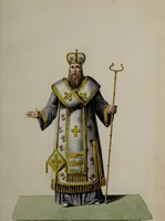 An illustration from Raccolta dei principali costumi religiosi e militari della corte pontificia, disegnati ... / da S. Marroni. (1840)