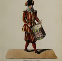 Picture 28 of 36 from Raccolta dei principali costumi religiosi e militari della corte pontificia, disegnati ... / da S. Marroni. (1840), leaf 59