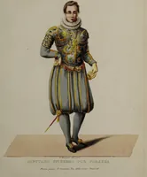 Picture 29 of 36 from Raccolta dei principali costumi religiosi e militari della corte pontificia, disegnati ... / da S. Marroni. (1840), leaf 61