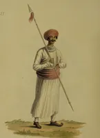 Picture 20 of 56 from The costume of Hindostan, elucidated by sixty coloured engravings / with descriptions in English and French, taken in the years 1798 and 1799. By Balt. Solvyns, of Calcutta. (1804), leaf 100