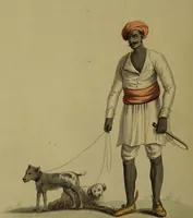 An illustration from The costume of Hindostan, elucidated by sixty coloured engravings / with descriptions in English and French, taken in the years 1798 and 1799. By Balt. Solvyns, of Calcutta. (1804)