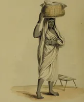 An illustration from The costume of Hindostan, elucidated by sixty coloured engravings / with descriptions in English and French, taken in the years 1798 and 1799. By Balt. Solvyns, of Calcutta. (1804)